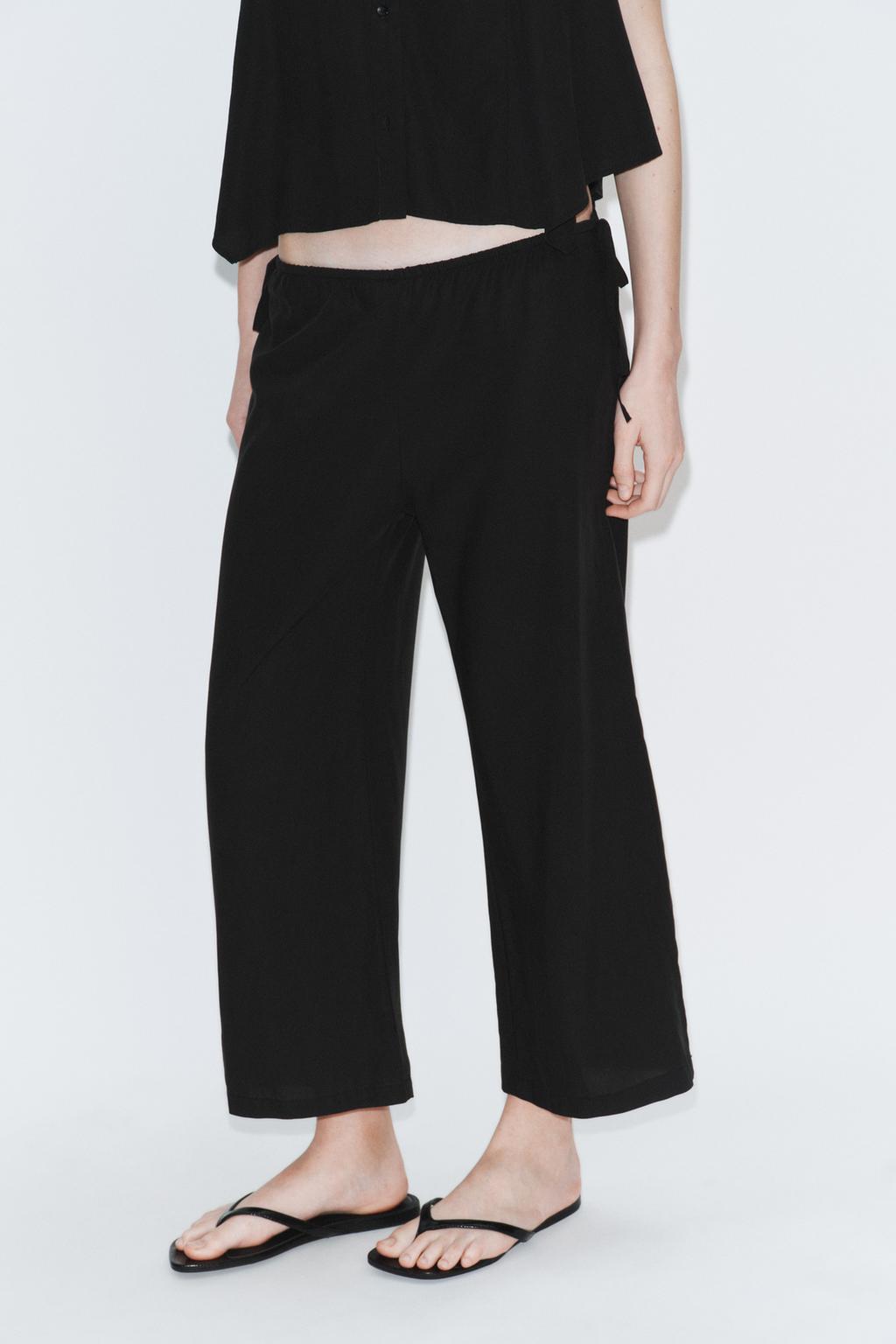 FLOWING TROUSERS WITH TIES