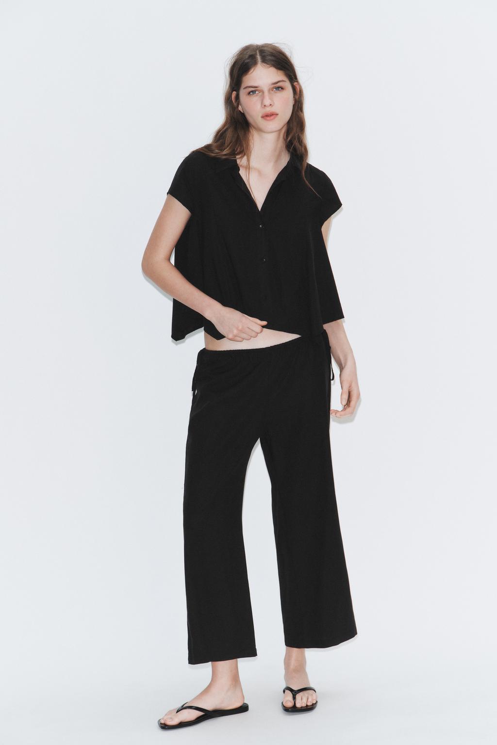 FLOWING TROUSERS WITH TIES